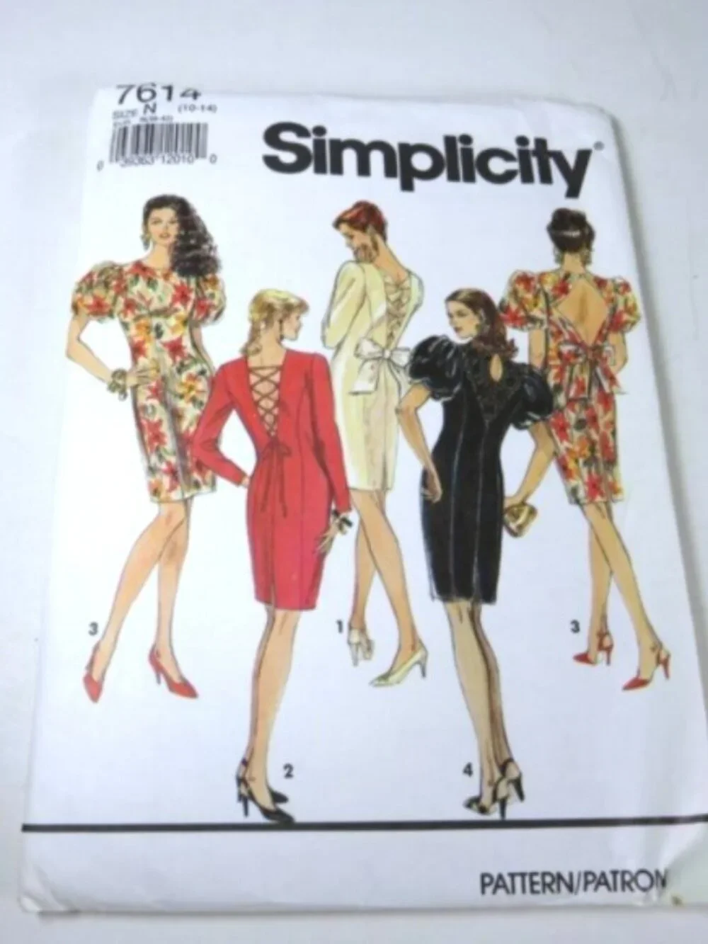 Vintage Simplicity 7614 | Misses' Semi-Fitted Dress | Size 10-14 COMPLETE